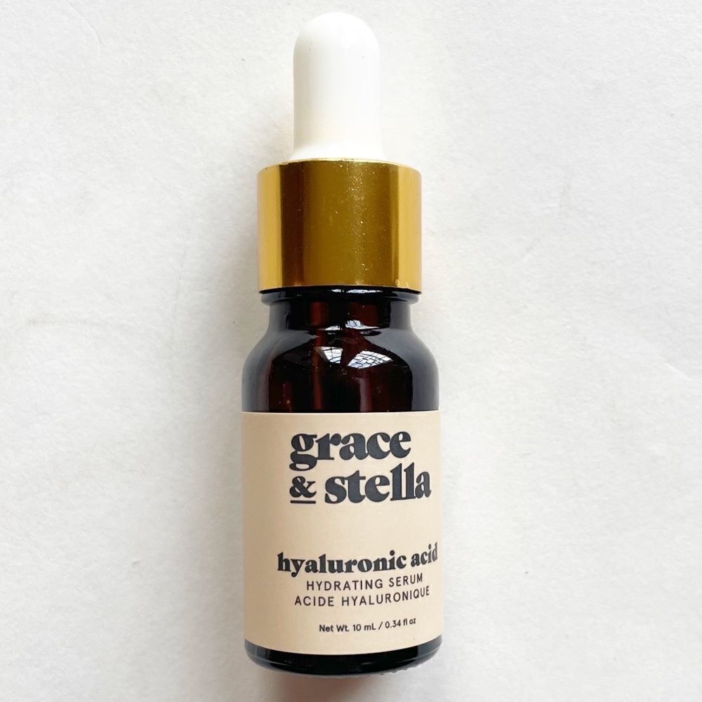 Grace & Stella Hyaluronic Acid Serum Glass Dropper Skincare Hydrating 10mL